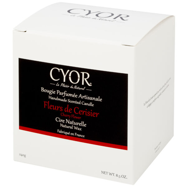 Boite Bougie Parfumee Naturelle artisanale Fleurs de Cerisier CYOR