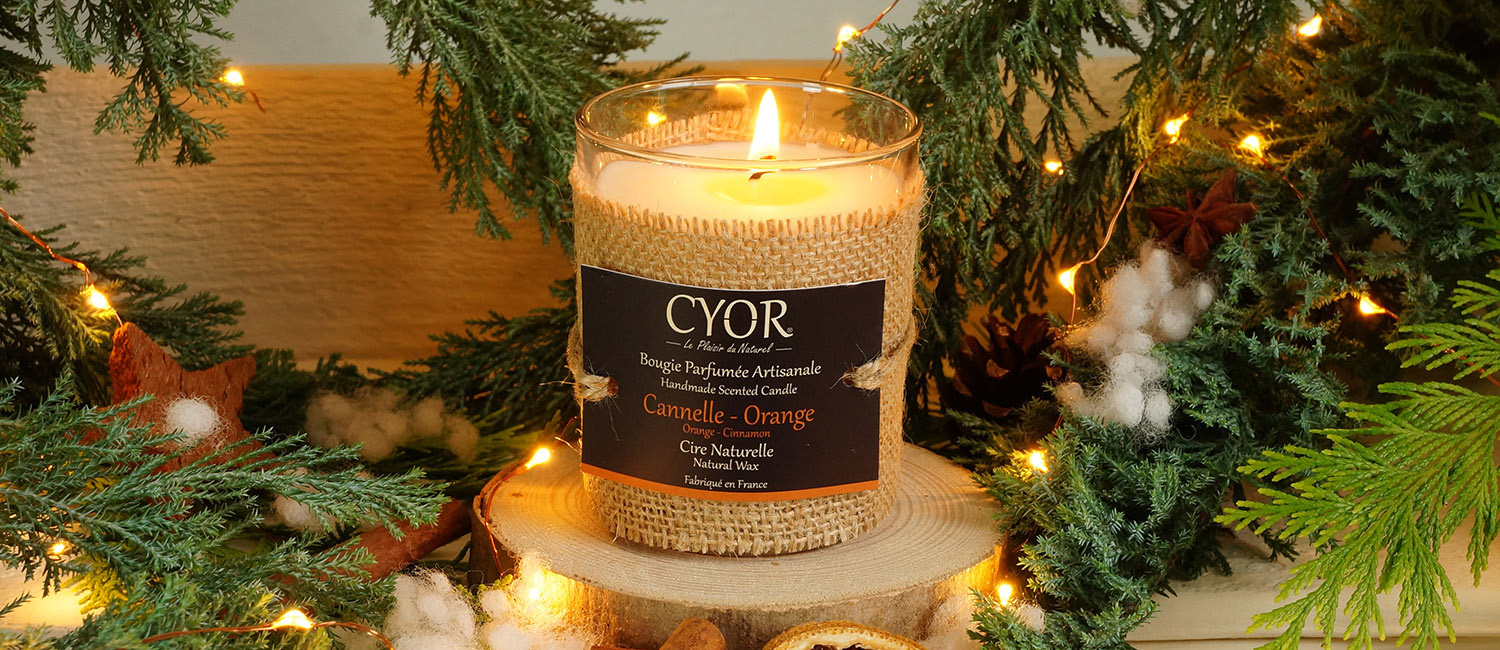 Bougie Parfumee Artisanale Naturelle Cannelle Orange cyor
