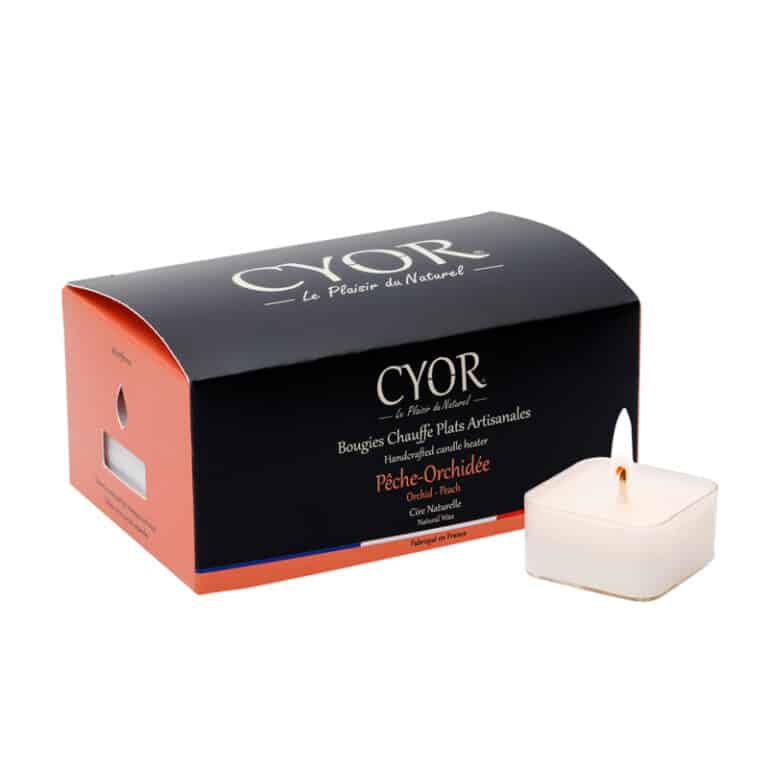 Bougie Chauffe plats Peche Orchidee