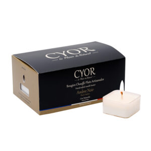 bougie Chauffe plats Ambre Noir