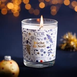 bougie artisanale bûche de noël