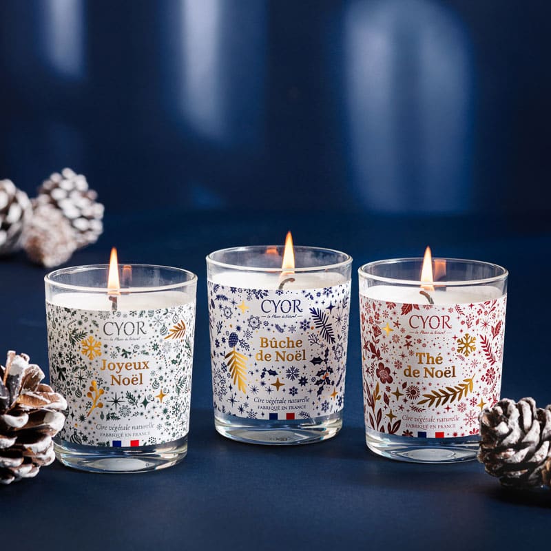 bougie trio de Noël