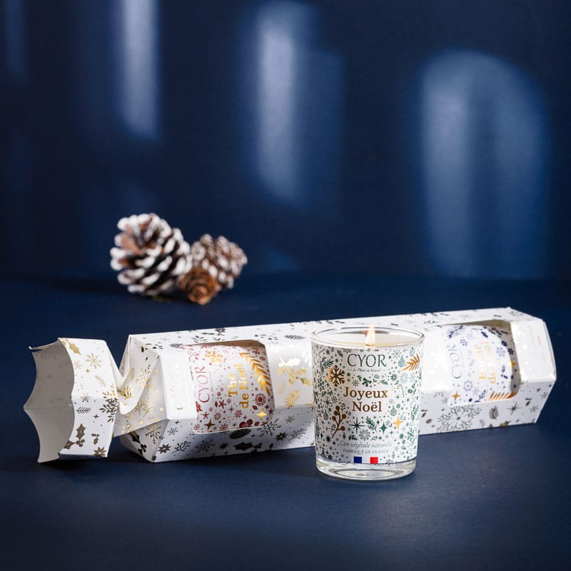 coffret cadeau de bougies parfumées pour Noël
