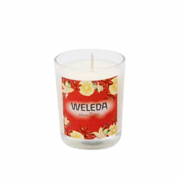 bougie personnalisée Weleda, cadeau client