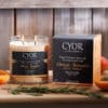 grande bougie artisanale abricot romarin