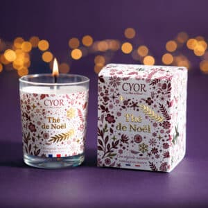 bougie thé de noël
