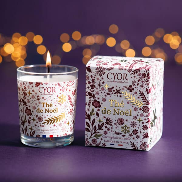 bougie thé de noël