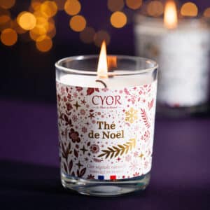 bougie naturelle thé de noël