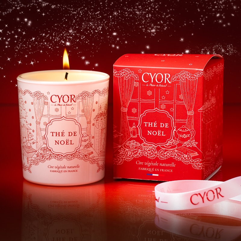 bougie artisanale thé de noël