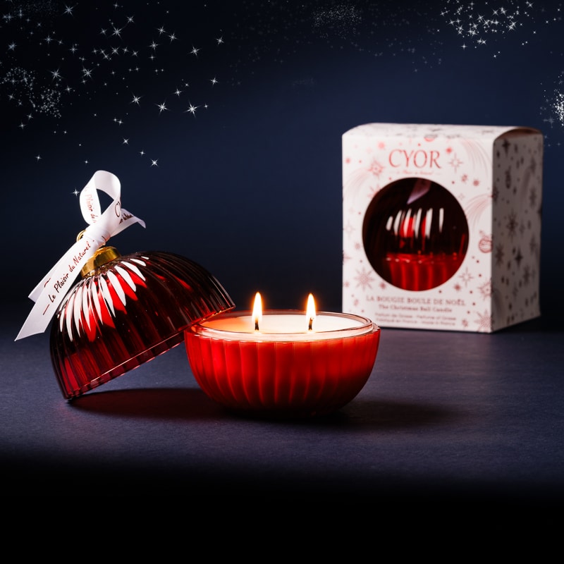 Bougie boule de Noel